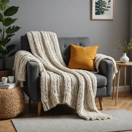 Текстиль: как выбрать идеальный плед с акриловым вязанием и выразительным узором